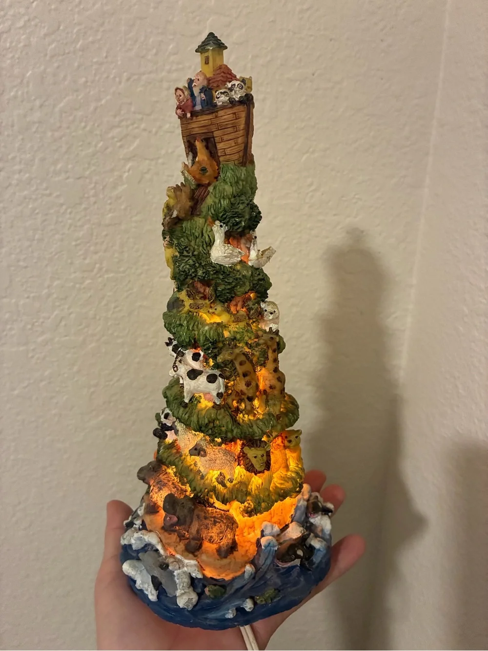 Hand-Painted Animal Nativity Tree Light - Multicolor Noah’s Ark Light up Decor